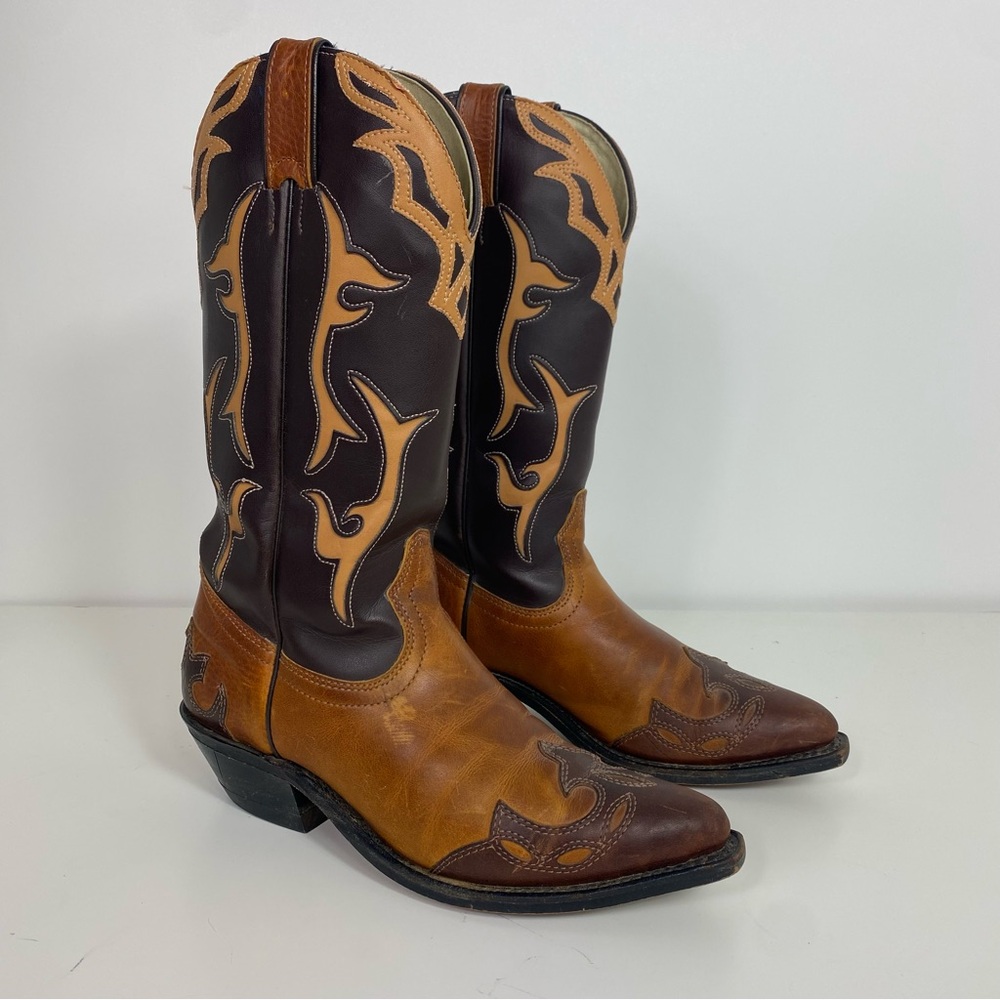 Silver Rebel Cowboy Boots Leather Women’s Size 8 View 2